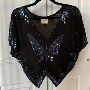 Free People Sequin Blouse